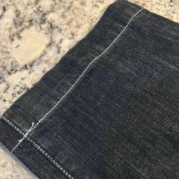 7 For All Mankind Dark Blue Boot Cut Jeans - Picture 5 of 8